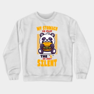 Flat Stomach Cute Panda Burger Crewneck Sweatshirt